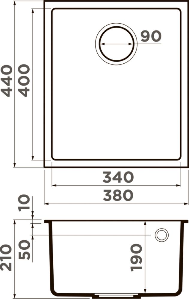 Кухонная мойка OMOIKIRI Bosen 38-U-SA (4993159) - ракурс 2