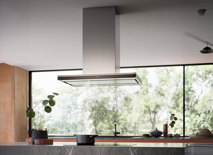 Островная вытяжка FALMEC LUMINA NRS ISOLA 90 BK - ракурс 3