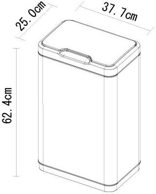 Сортер (ведро) EKO EK9278 BP-50L-CG - ракурс 2
