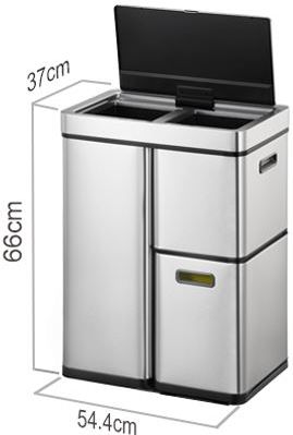 Сортер (ведро) EKO EK9338 MT-30L+15L+15L - ракурс 2