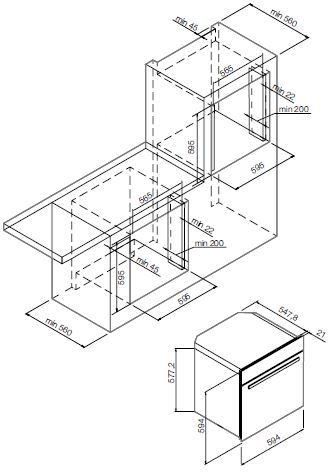 Электрический духовой шкаф GRAUDE BM 60.3 W - ракурс 2