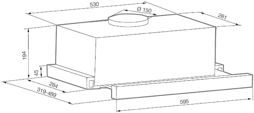 Встраиваемая вытяжка GRAUDE DHF 60.0 W - ракурс 2