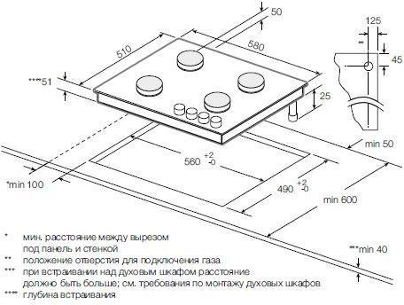 Газовая варочная панель GRAUDE GS 60.2 SM - ракурс 2