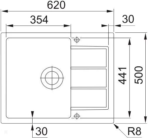Кухонная мойка FRANKE S2D 611-62/500 (143 0628 363 белый) - ракурс 2