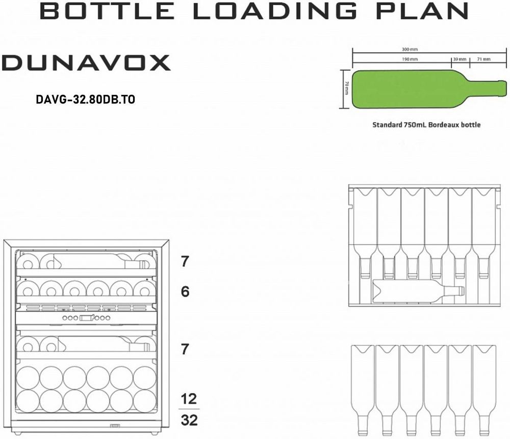 Встраиваемый винный шкаф DUNAVOX DAVG-32.80DB.TO - ракурс 4