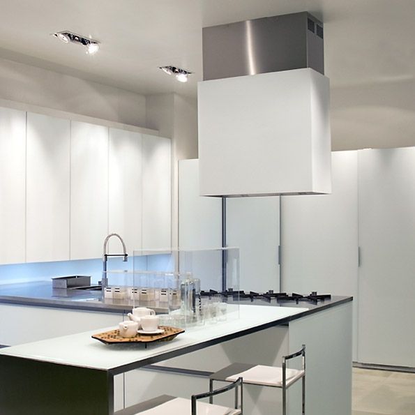 Островная вытяжка FALMEC LAGUNA ISOLA STEEL 90 WHITE - ракурс 4