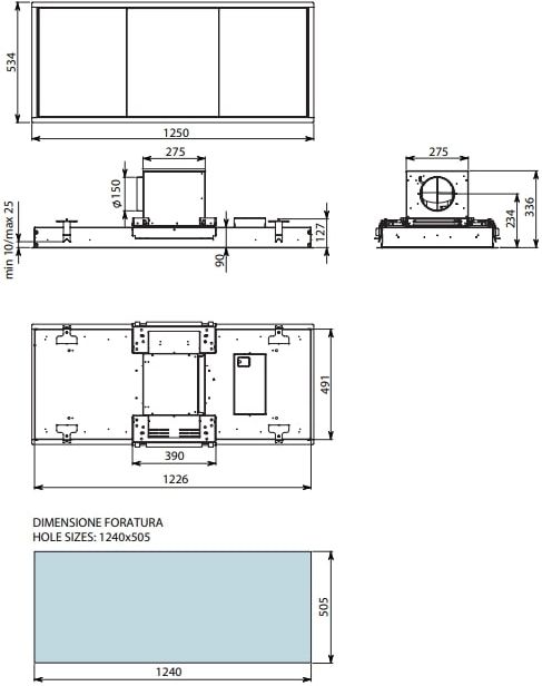 Настенная вытяжка FALMEC SKEMA 120 WHITE - ракурс 3