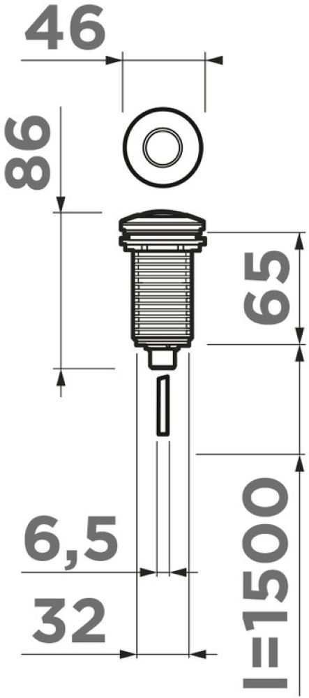 Кнопка пневмоуправления измельчителем OMOIKIRI 4996041 - ракурс 2