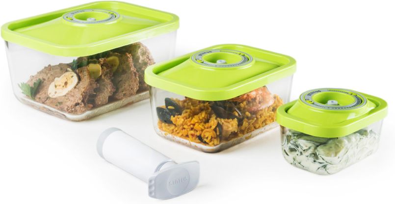 Вакуумный контейнер STATUS VAC-Glass-Set Green