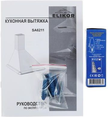 Настенная вытяжка ELIKOR SA6211WS белый/бел/серебро - ракурс 10