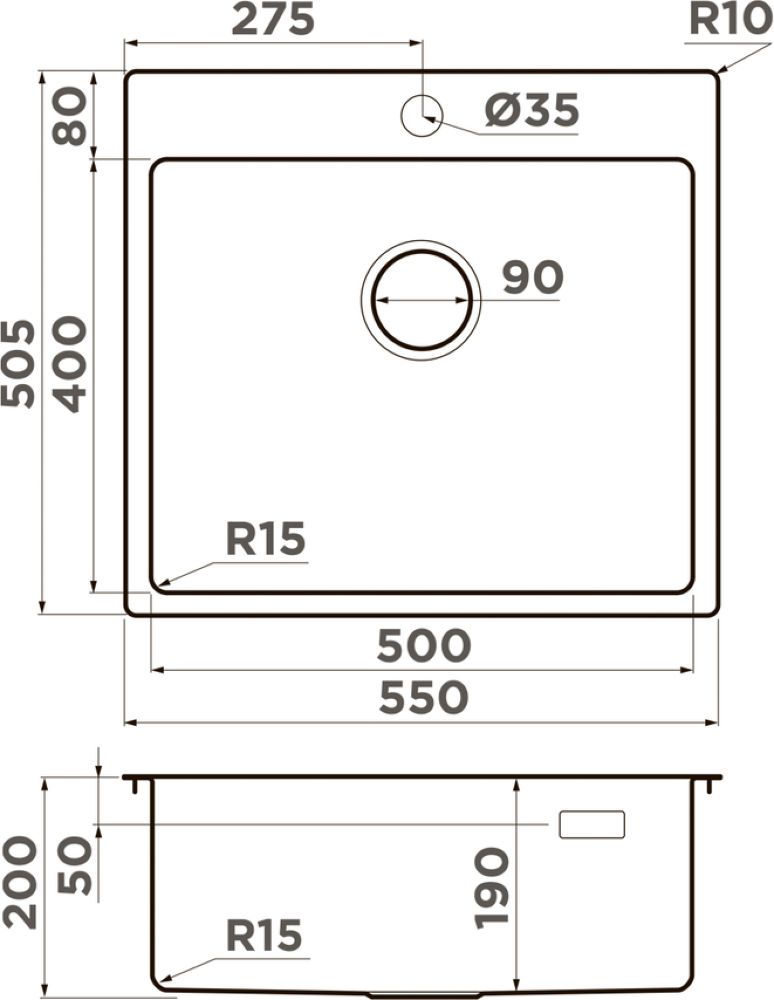 Кухонная мойка OMOIKIRI Amadare 55-IN (4993718) - ракурс 5