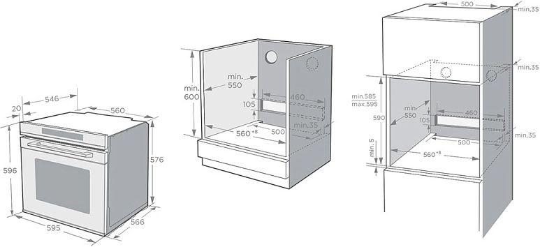 Духовой шкаф с микроволновой печью KORTING OKB 1360 CSGW MW - ракурс 5