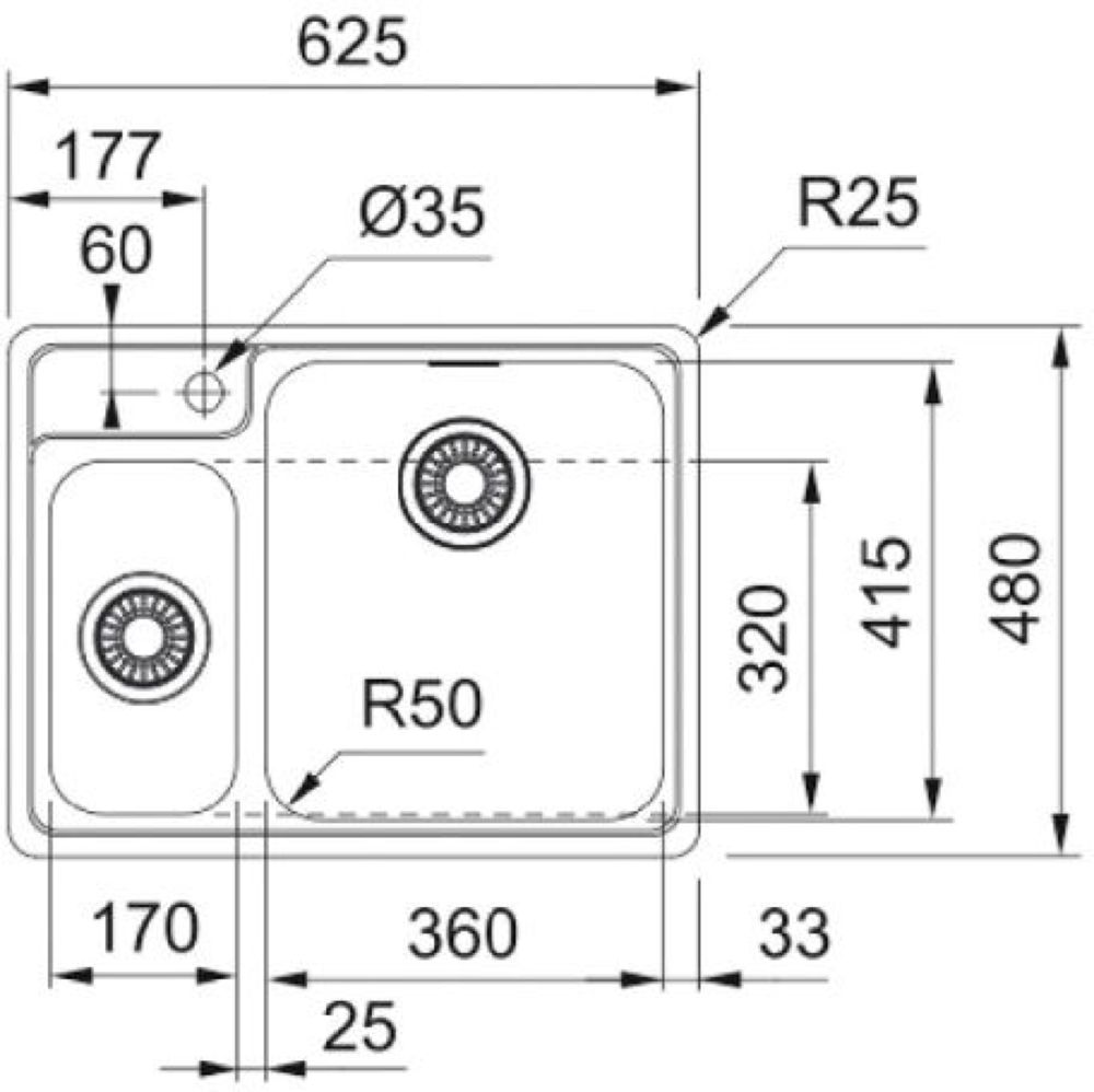 Кухонная мойка FRANKE BCX 260 TL (127 0688 780) - ракурс 2