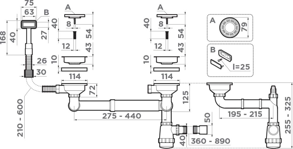 Аксессуар к мойке OMOIKIRI 4956485 WK-1.5-IN - ракурс 2