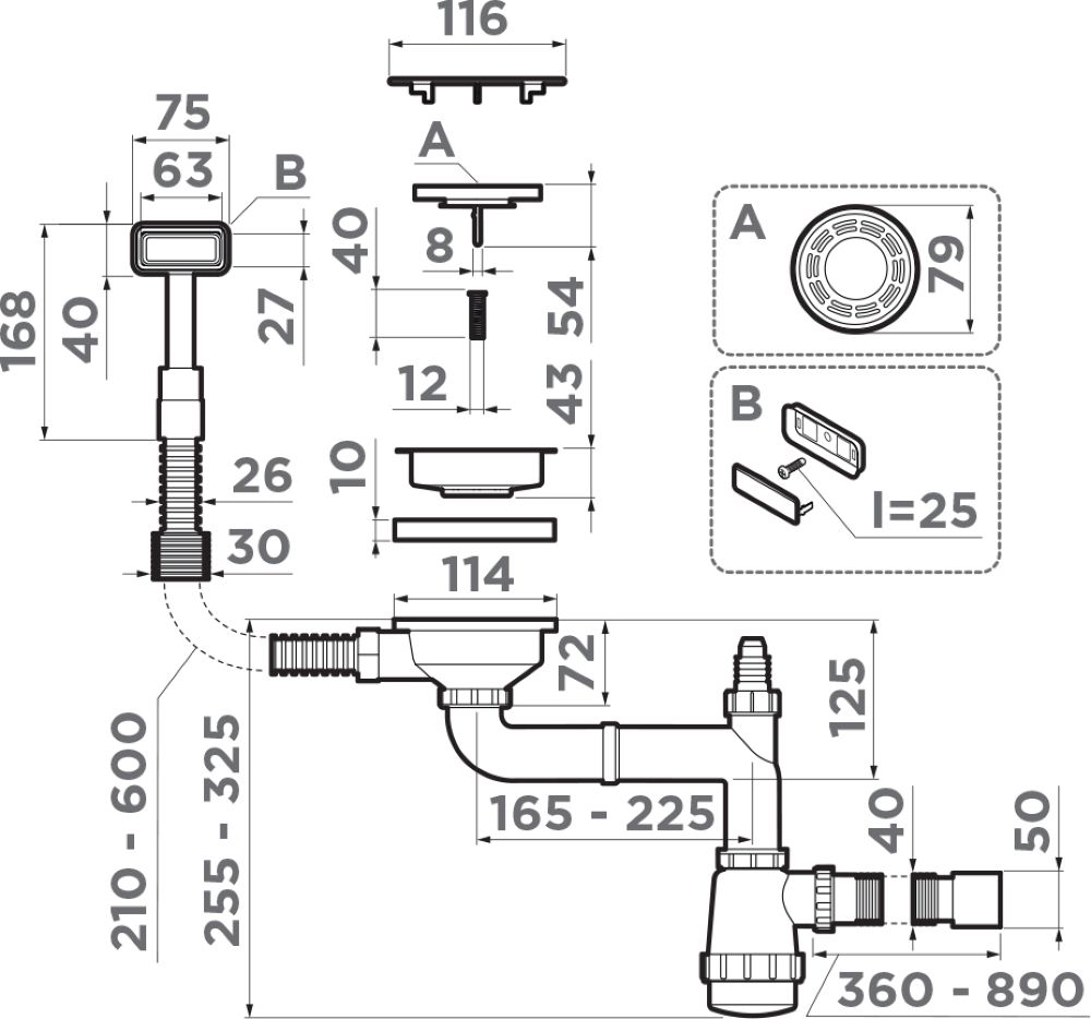 Аксессуар к мойке OMOIKIRI 4956472 WK-1C-IN - ракурс 2