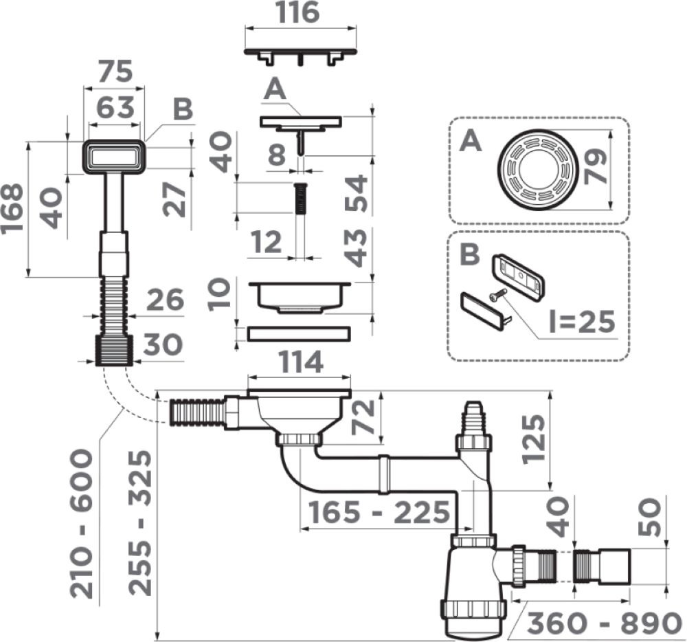 Аксессуар к мойке OMOIKIRI 4956473 WK-1C-LG - ракурс 2