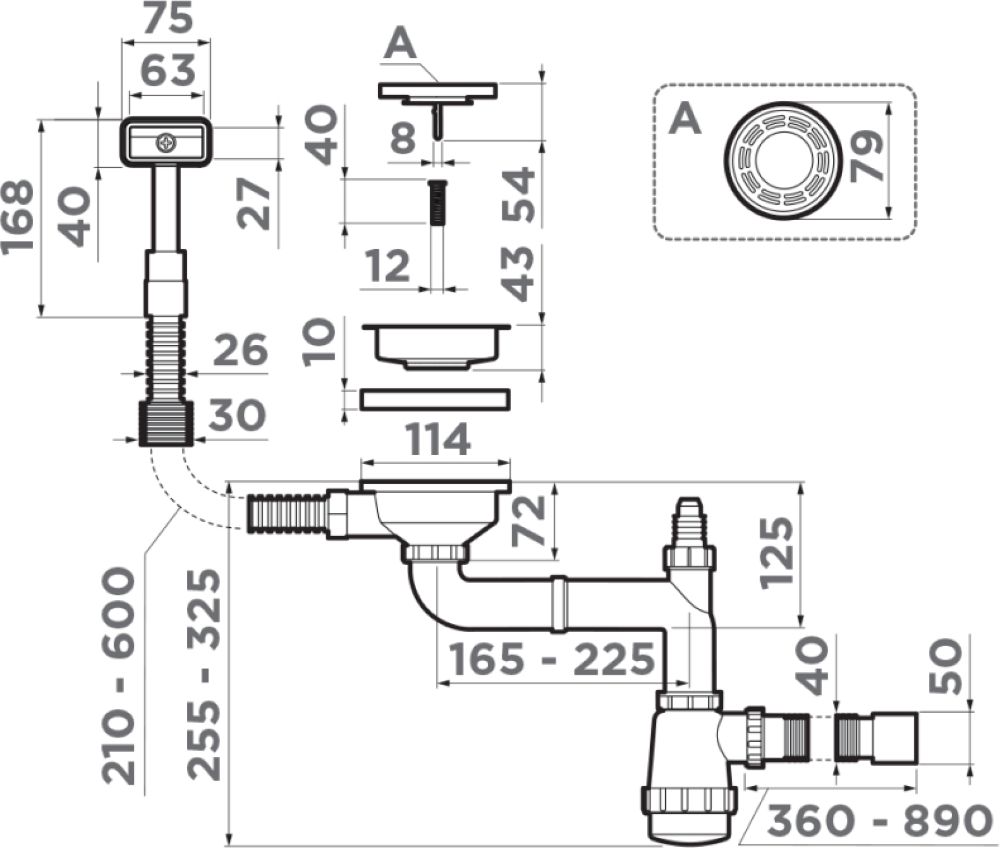 Аксессуар к мойке OMOIKIRI 4956491 WK-1-S-AB - ракурс 2