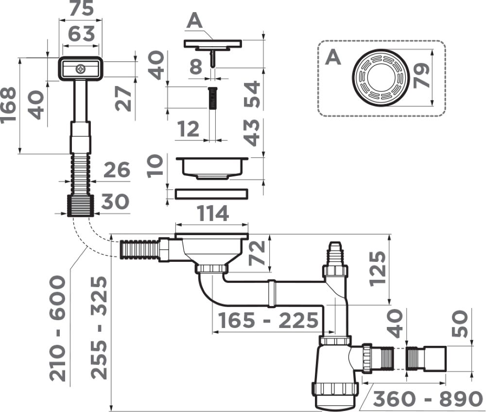 Аксессуар к мойке OMOIKIRI 4956490 WK-1-S-IN - ракурс 2