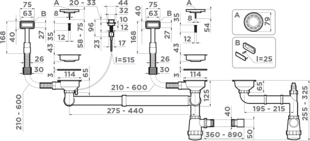 Аксессуар к мойке OMOIKIRI 4956495 WK-2-A-LG - ракурс 2
