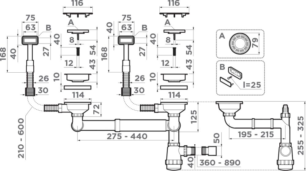 Аксессуар к мойке OMOIKIRI 4956476 WK-2C-IN - ракурс 2