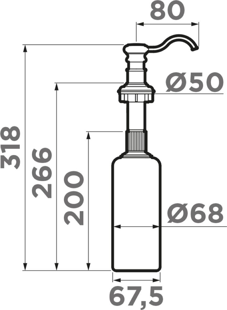 Дозатор жидкого моющего средства OMOIKIRI OM-01-CA (4995034) - ракурс 2