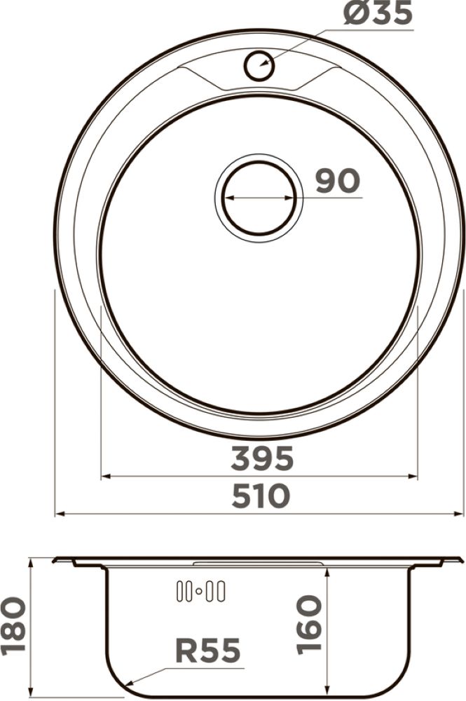 Кухонная мойка OMOIKIRI Asida 51-IN (4993785) - ракурс 5