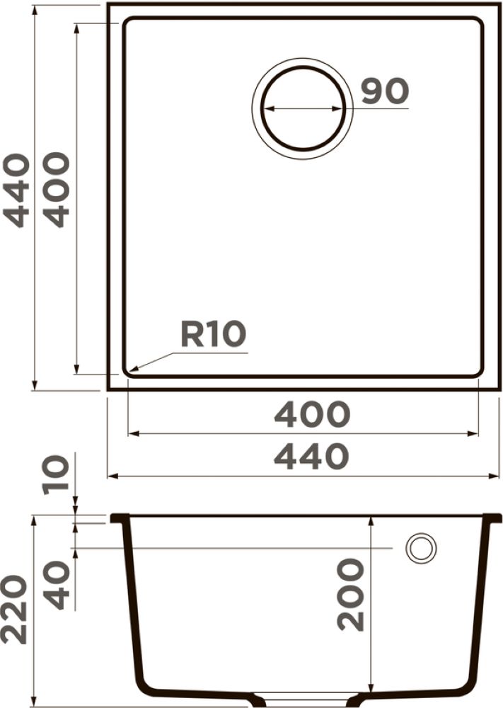 Кухонная мойка OMOIKIRI Bosen 44-U-WH (4993598) - ракурс 2