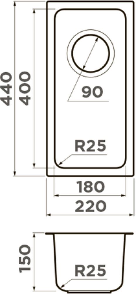 Кухонная мойка OMOIKIRI Tadzava 22-U/I-IN (4993734) - ракурс 5