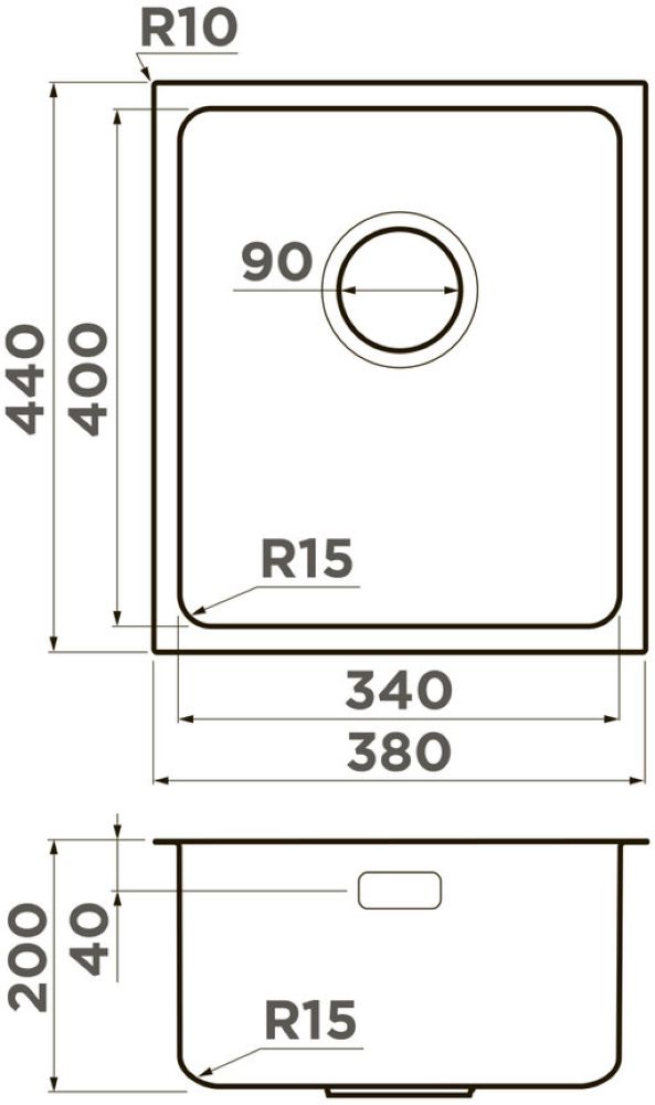 Кухонная мойка OMOIKIRI Tadzava 38-U/I-IN ULTRA 15 (4997113) - ракурс 2