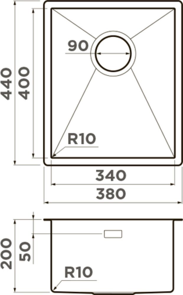 Кухонная мойка OMOIKIRI Taki 38-U/IF-LG (4973092) - ракурс 5
