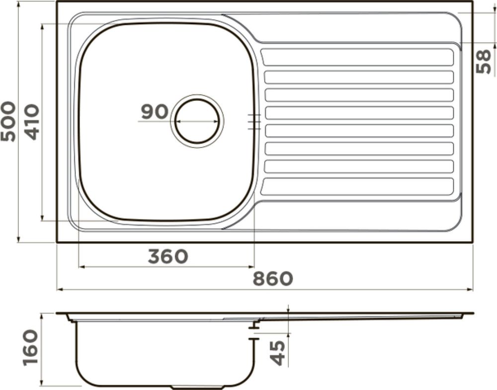 Кухонная мойка OMOIKIRI Kashiogawa 86-IN (4993453) - ракурс 3