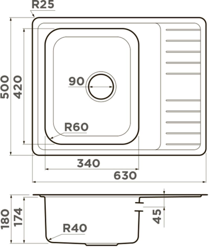 Кухонная мойка OMOIKIRI Sagami 63-IN (4993732) - ракурс 6