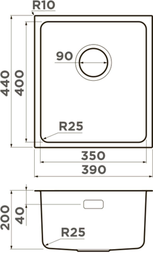 Кухонная мойка OMOIKIRI Tadzava 39-U/I-GM (4993079) - ракурс 2