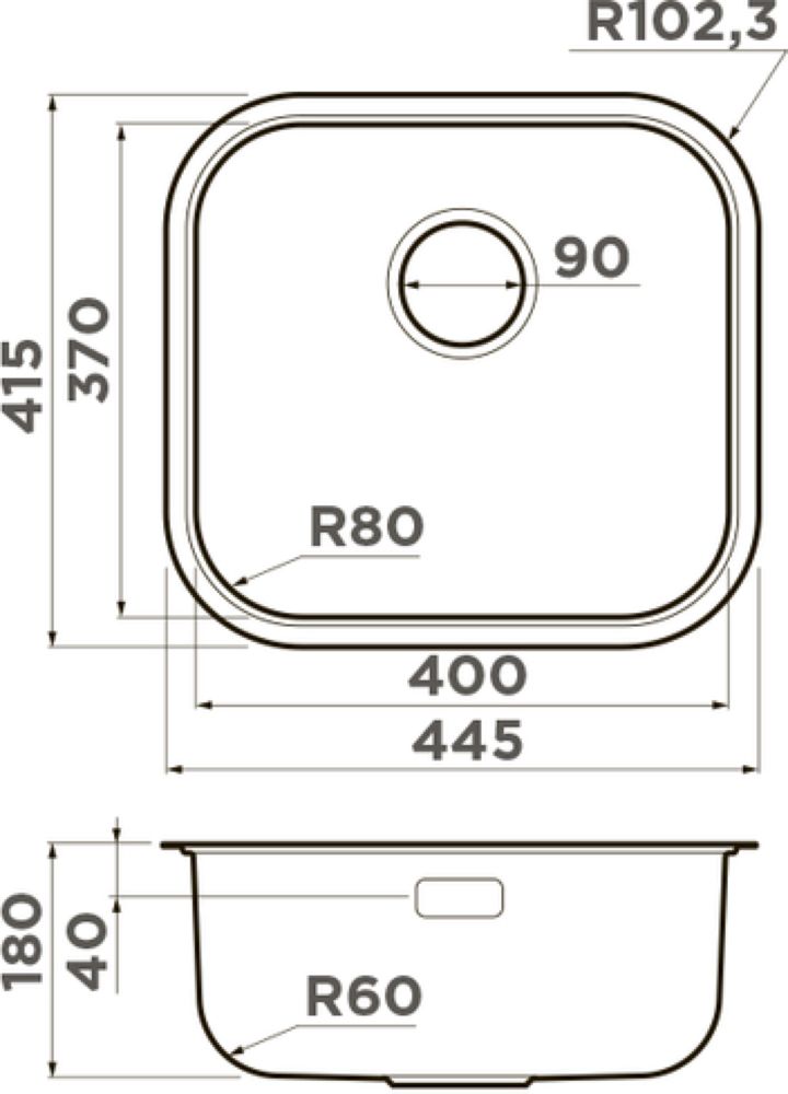 Кухонная мойка OMOIKIRI Omi 44-U/I-GM (4993191) - ракурс 2