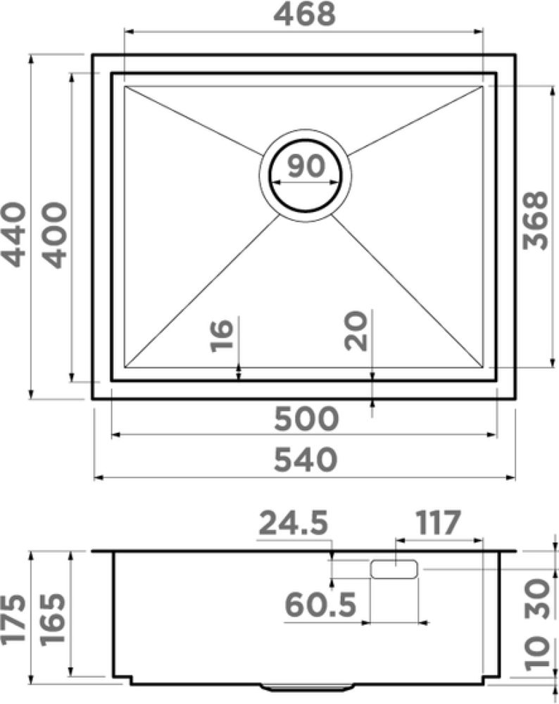 Кухонная мойка OMOIKIRI Kasen 54-16 INT LG (4997060) - ракурс 2