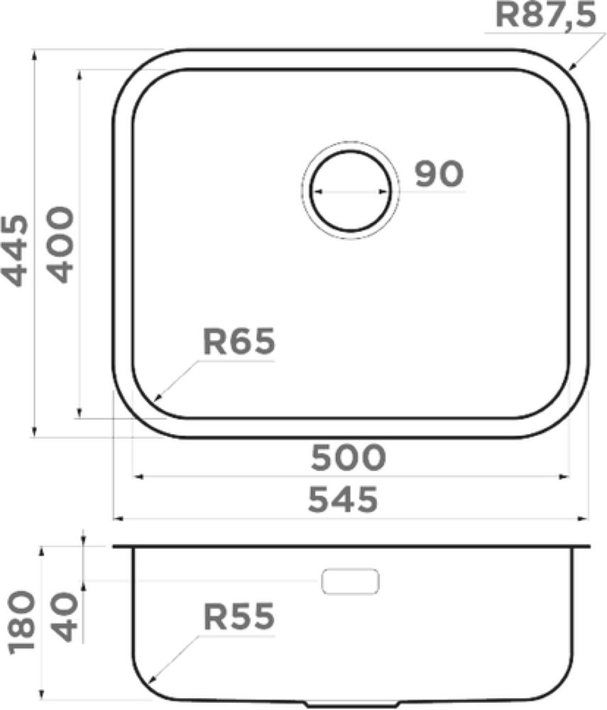 Кухонная мойка OMOIKIRI Omi 54-U/I-IN (4993488) - ракурс 3