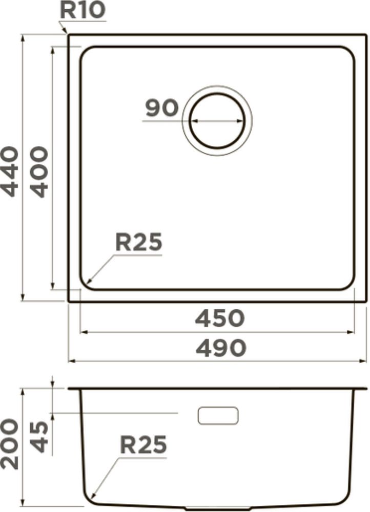 Кухонная мойка OMOIKIRI Tadzava 49-U/I-IN (4993074) - ракурс 2