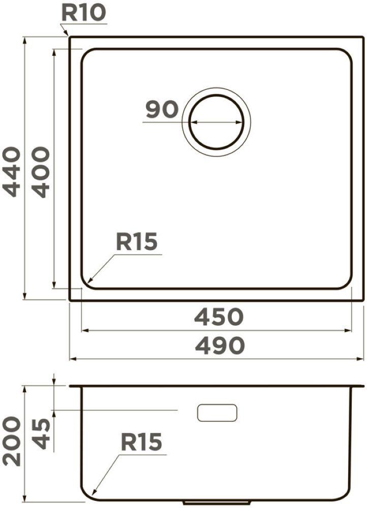 Кухонная мойка OMOIKIRI Tadzava 49-U/I-IN ULTRA 15 (4997115) - ракурс 2
