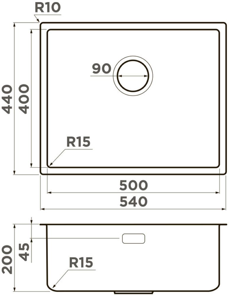 Кухонная мойка OMOIKIRI Tadzava 54-U/I-IN ULTRA 15 (4997116) - ракурс 2