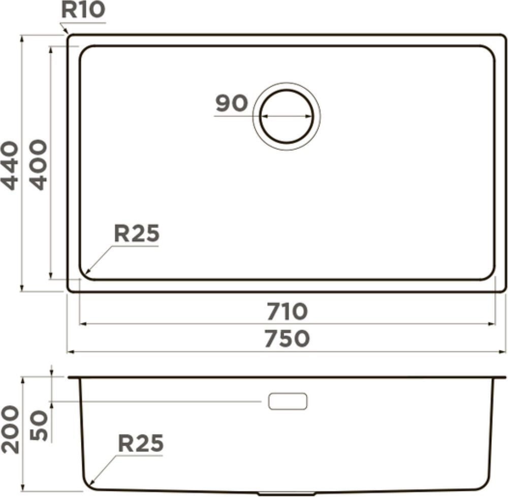 Кухонная мойка OMOIKIRI Tadzava 75-U/I-IN (4993501) - ракурс 2