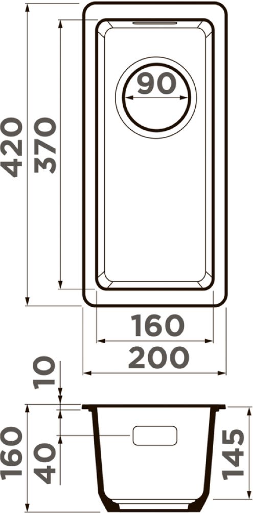 Кухонная мойка OMOIKIRI Kata 20-U-DC (4993374) - ракурс 2