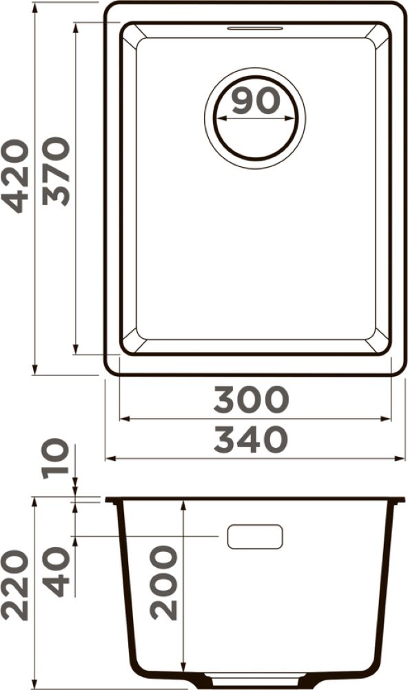 Кухонная мойка OMOIKIRI Kata 34-U-BL (4993382) - ракурс 2