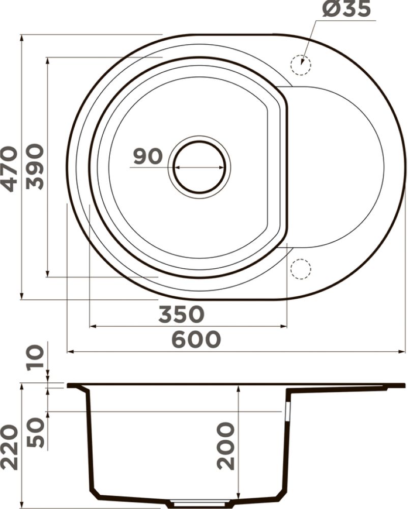 Кухонная мойка OMOIKIRI Sakaime 60E-BL (4993120) - ракурс 2