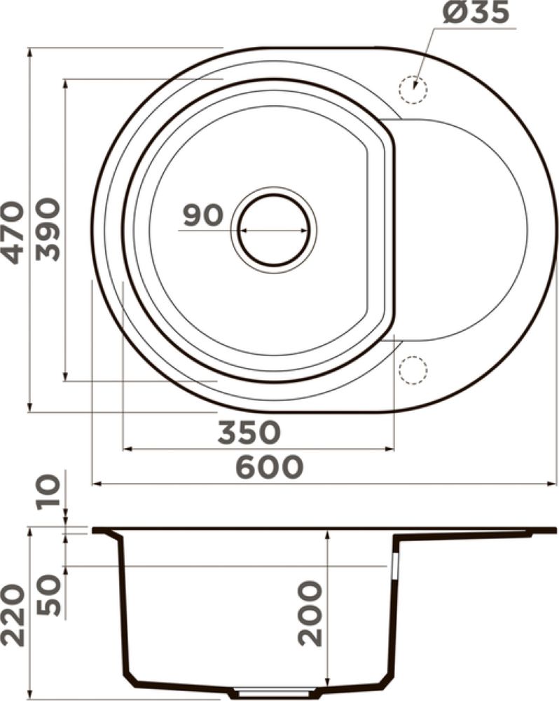 Кухонная мойка OMOIKIRI Sakaime 60E-GR (4993544) - ракурс 2