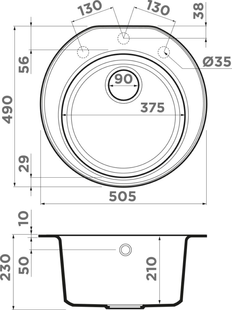 Кухонная мойка OMOIKIRI Miya 50R BL (4993502) - ракурс 2