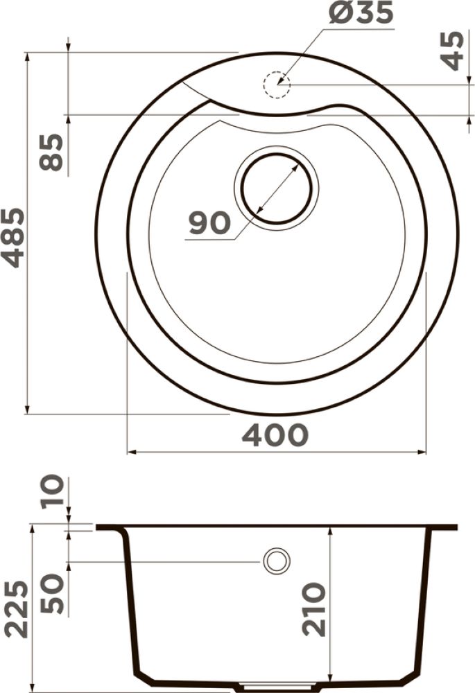Кухонная мойка OMOIKIRI Yasugata 48R-BL (4993130) - ракурс 2