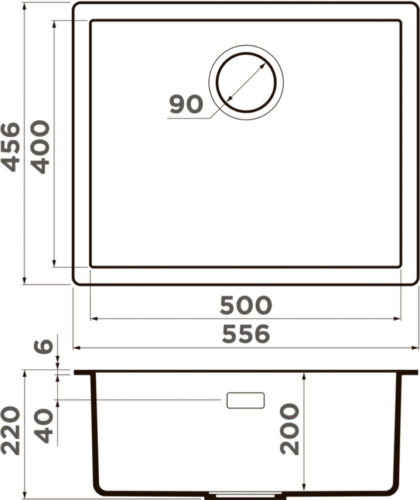 Кухонная мойка OMOIKIRI Yamakawa 55-U/I-CN (4997033) - ракурс 2