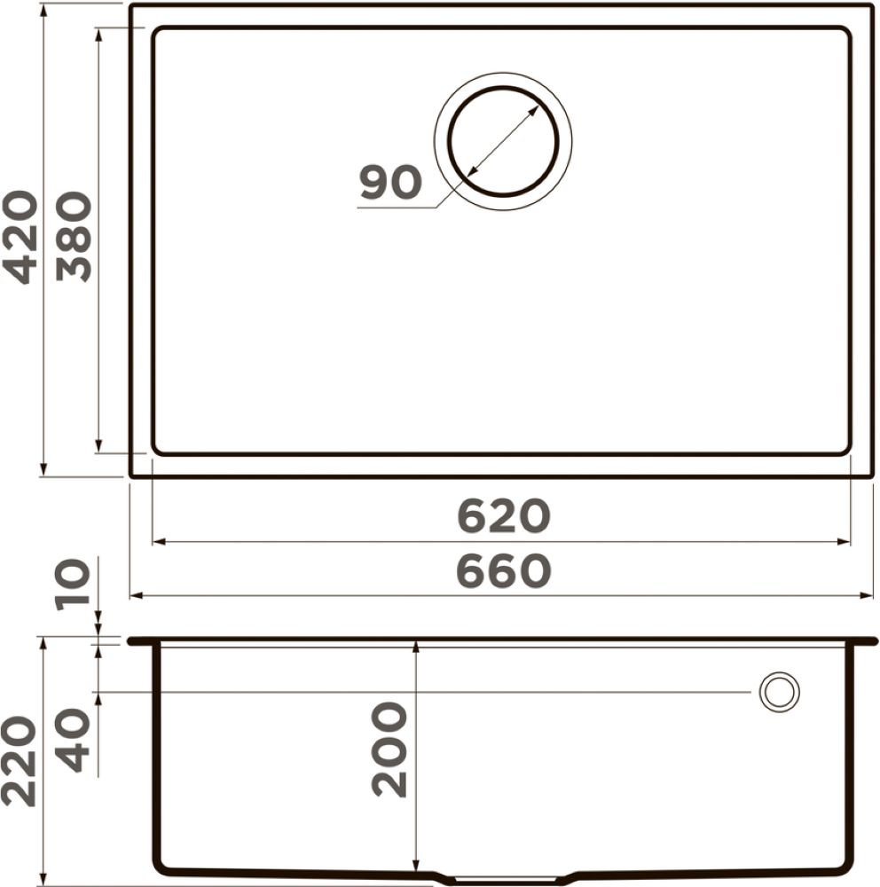 Кухонная мойка OMOIKIRI Tedori 66-U-WH (4993975) - ракурс 2