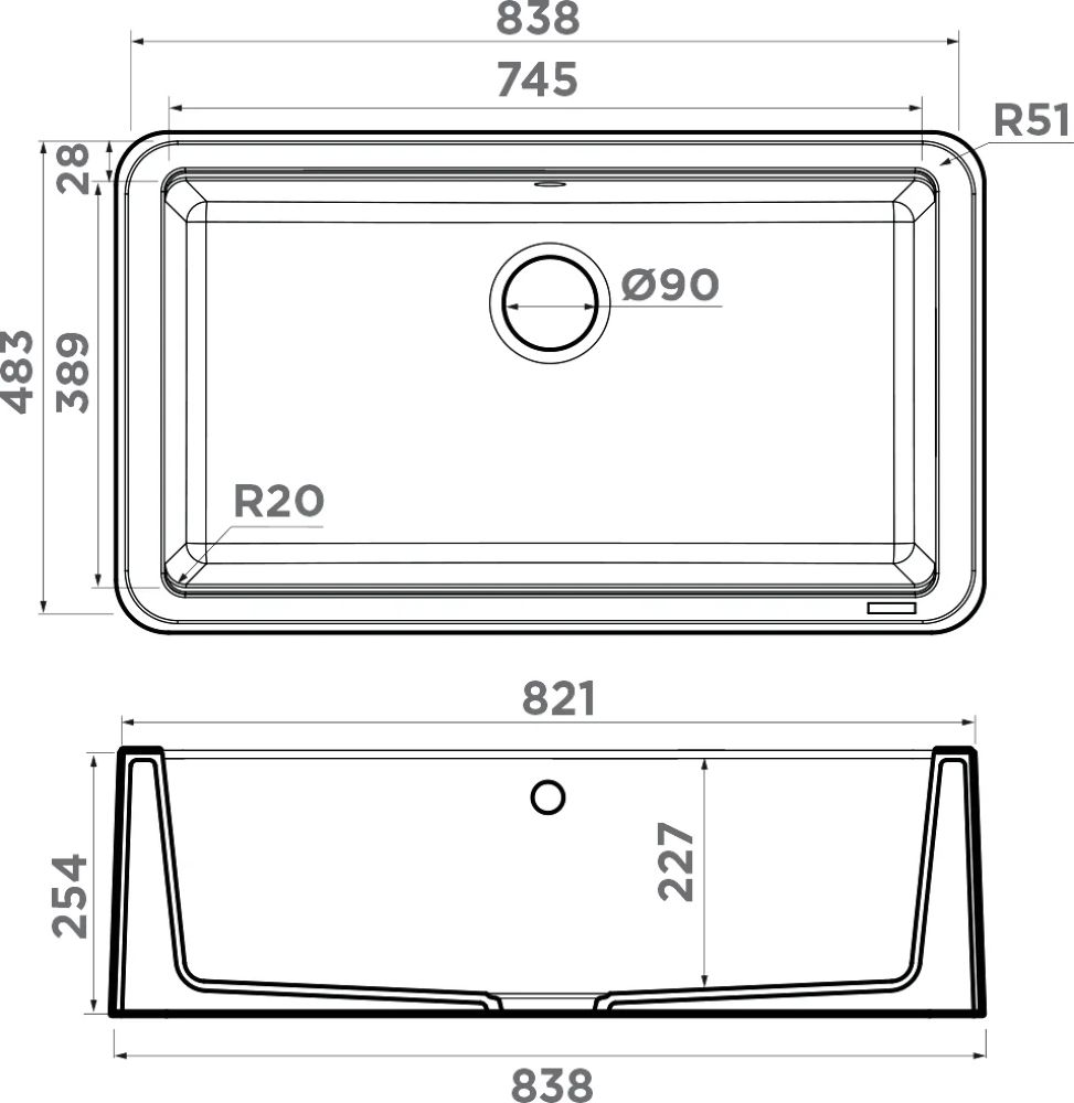 Кухонная мойка OMOIKIRI Tarento 83-GB (4993178) - ракурс 2