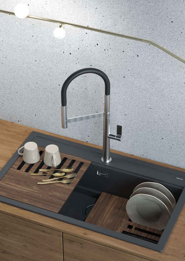 Смеситель для кухни OMOIKIRI Osaka C-BL (4994333) - ракурс 3